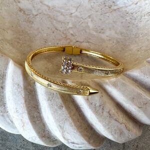 ✨ Gold Sparkle Bangle Bracelet Lead/Nickel Free